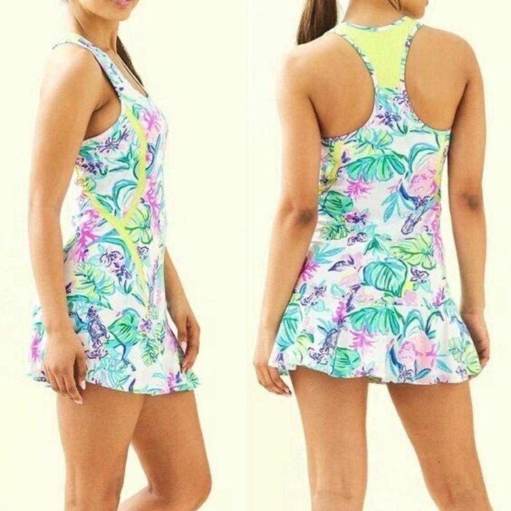 NEW Lilly Pulitzer Luxletic Dress Mianna Tennis Dressing Mermaid in the Shade